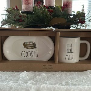 Rae Dunn COOKIES and MILK set